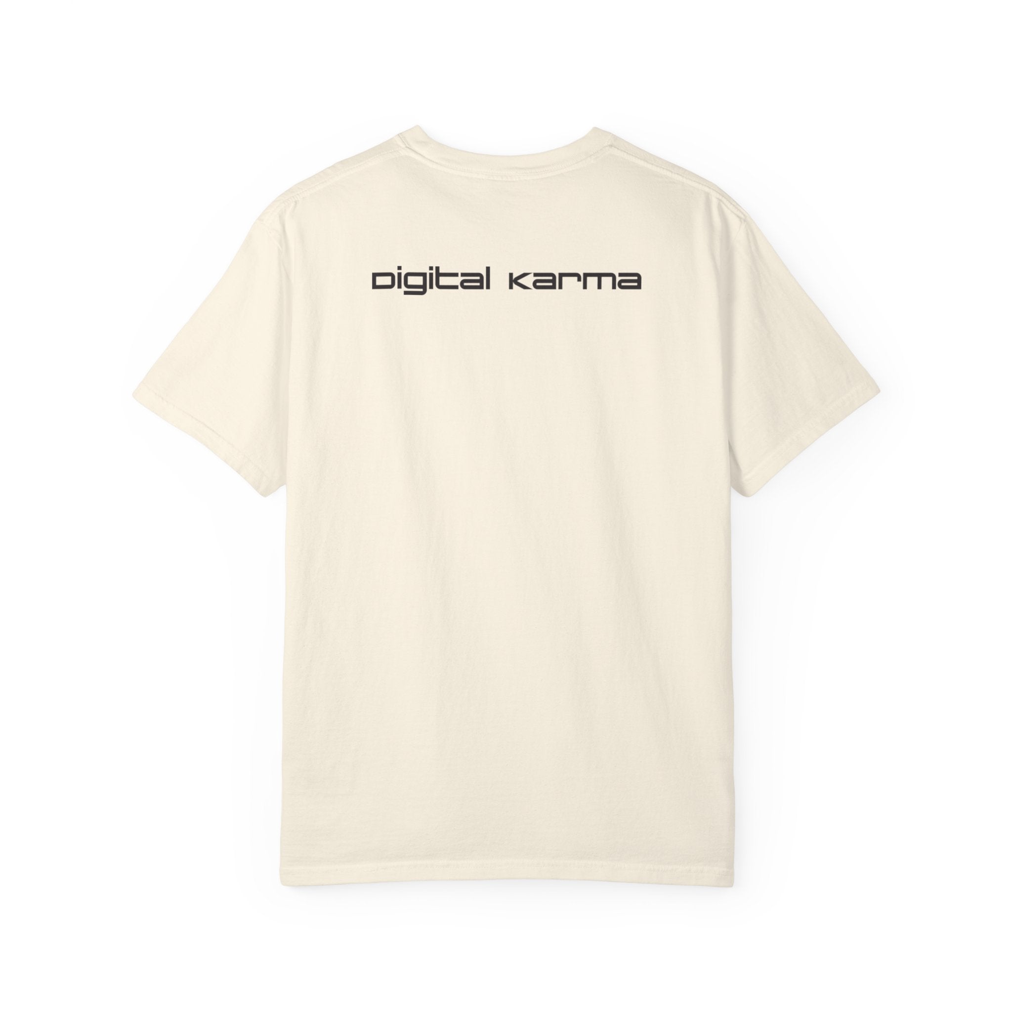 Digital Karma Abstract Elephant T‑Shirt — Watercolor Wildlife Graphic Tee