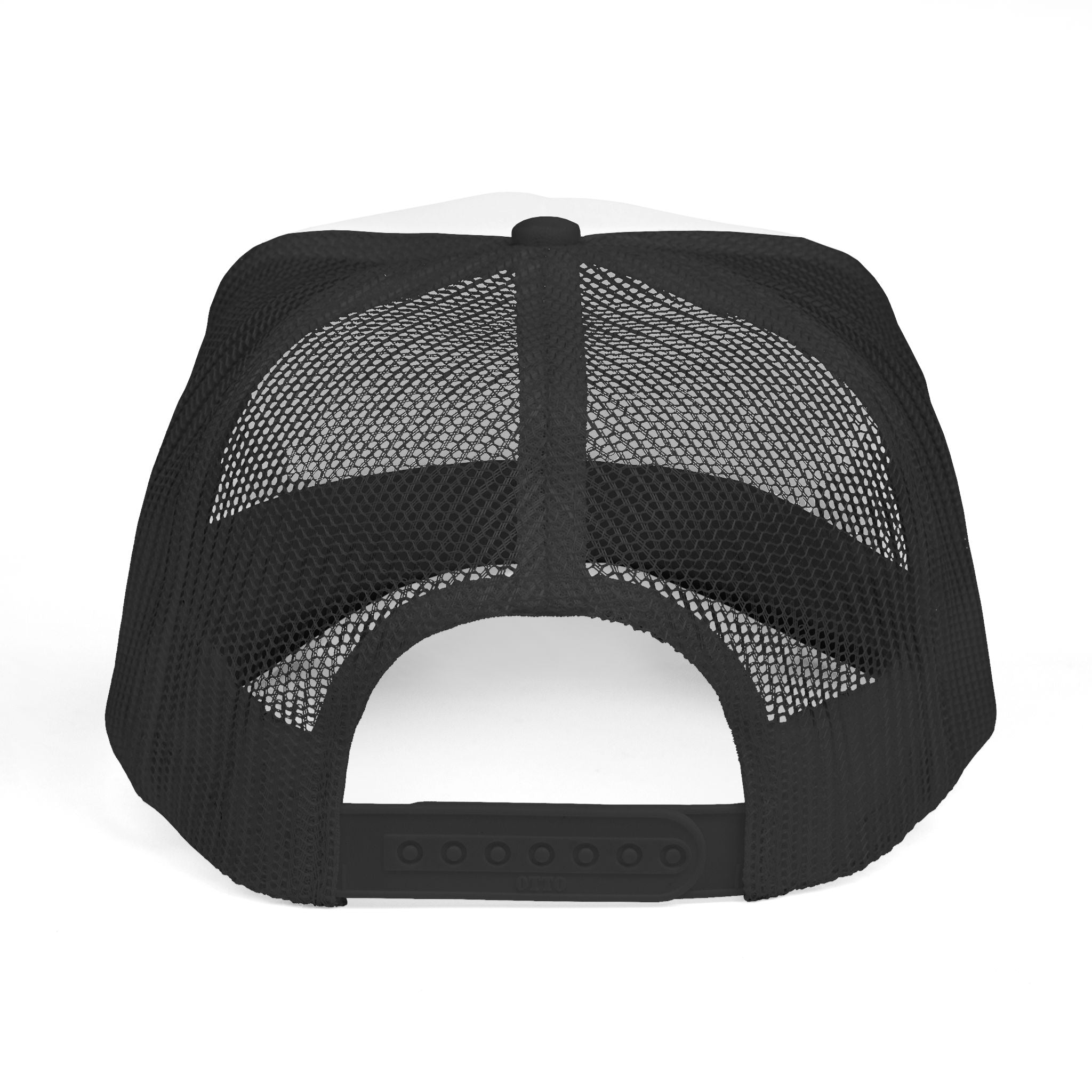 KM Embroidered Trucker Cap — Retro Varsity Logo Mesh Hat