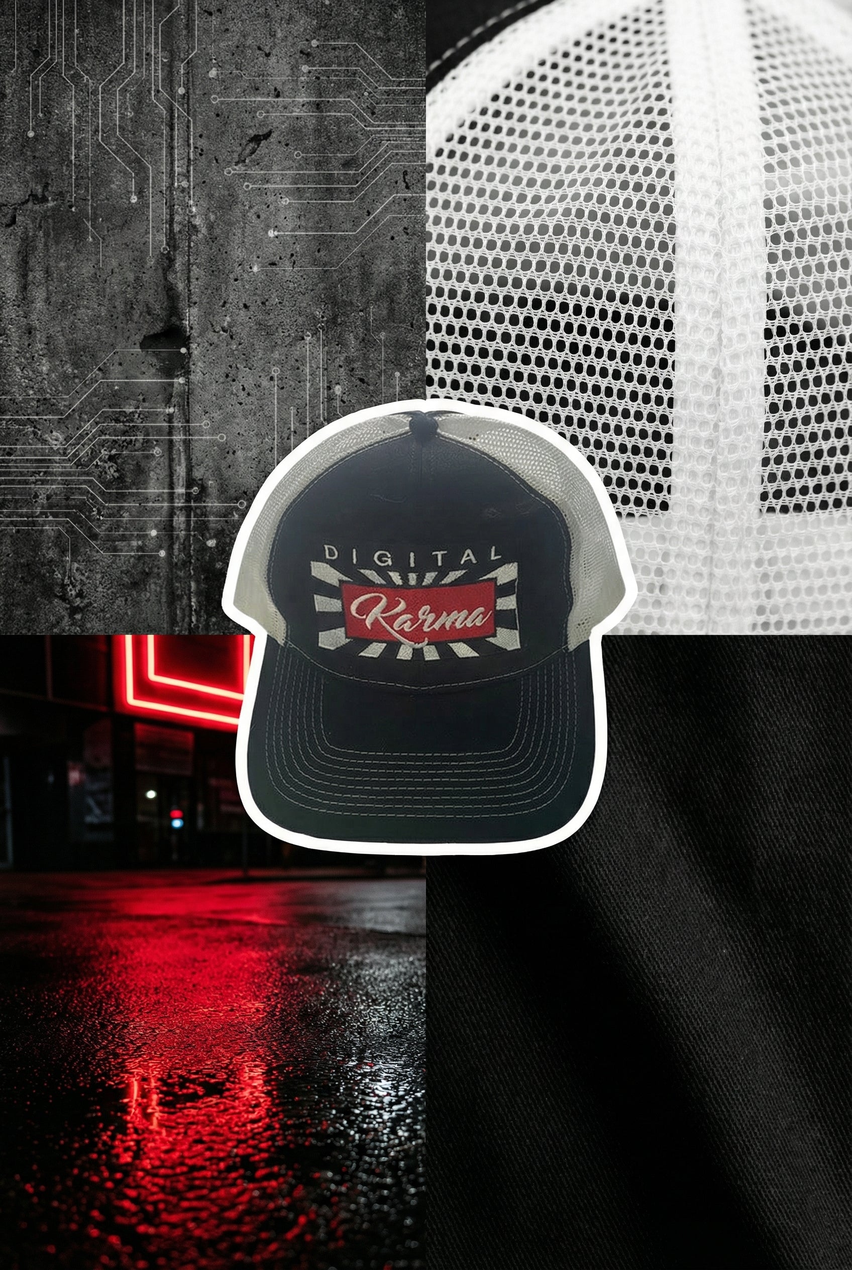 Big Digital Karma Black and White Hat