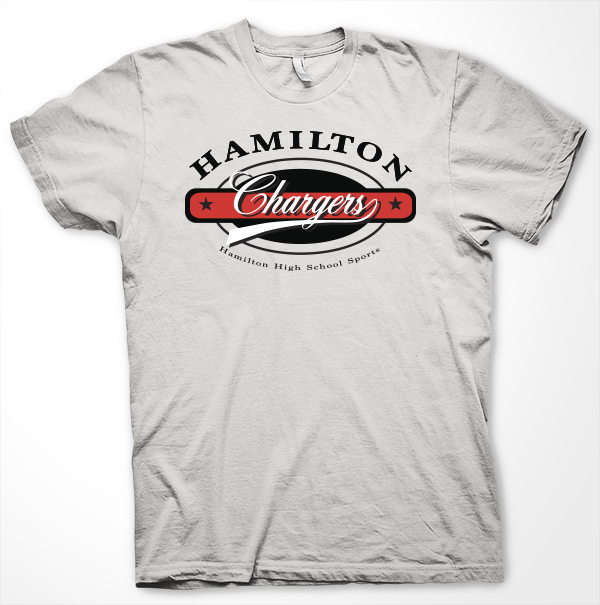 Short Sleeve White Hamilton High School Tshirt 20