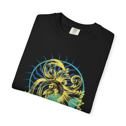 Sunburst Skull T‑Shirt — Graphic Day of the Dead Skull Tee