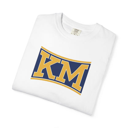 KM Logo T-Shirt — Retro Collegiate Graphic Tee