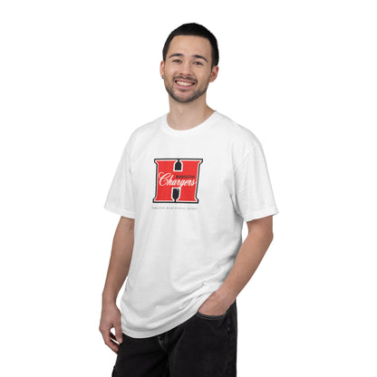 Chargers H Letter Graphic T-Shirt — Retro Varsity School Logo Tee