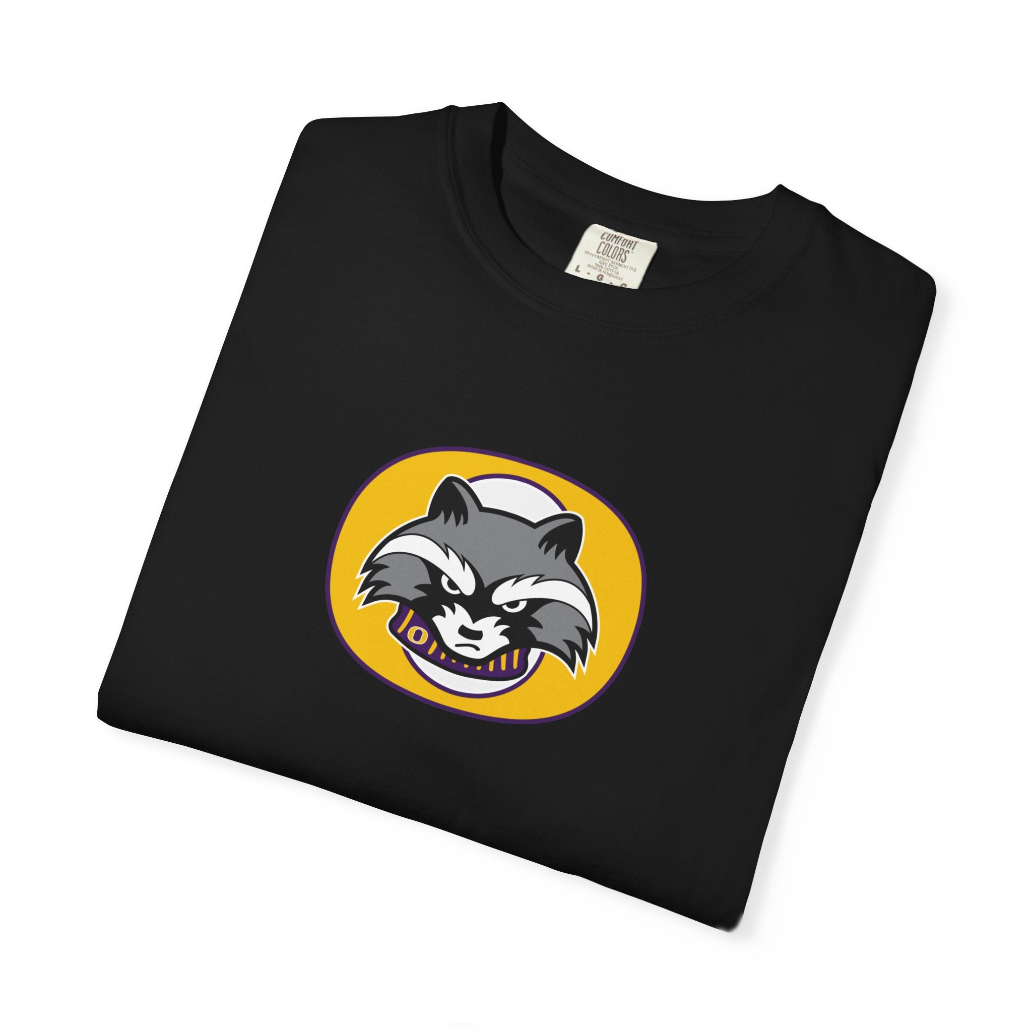 Raccoon Logo T-Shirt — Cute Retro Animal Graphic Tee