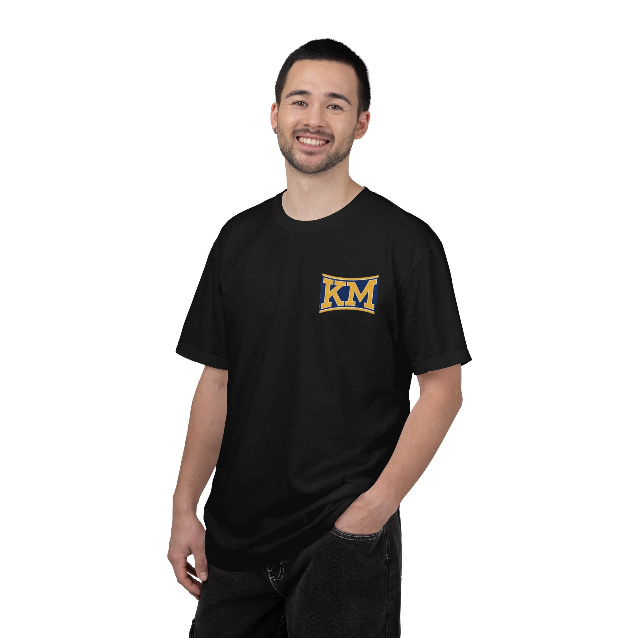 KM Crest Tee — Vintage-Inspired Chest Logo T-Shirt