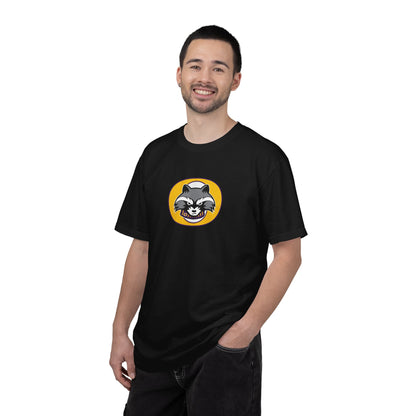 Raccoon Logo T-Shirt — Cute Retro Animal Graphic Tee