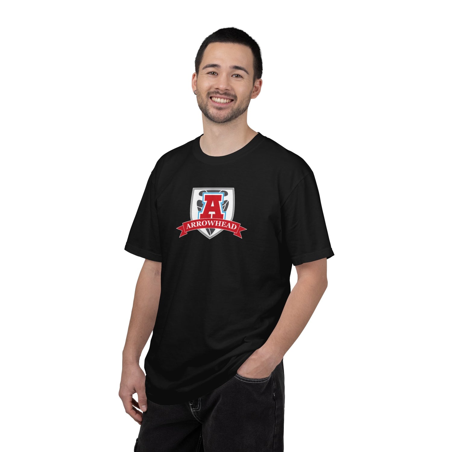 Arrowhead Shield T-Shirt — Retro Athletic Logo Tee