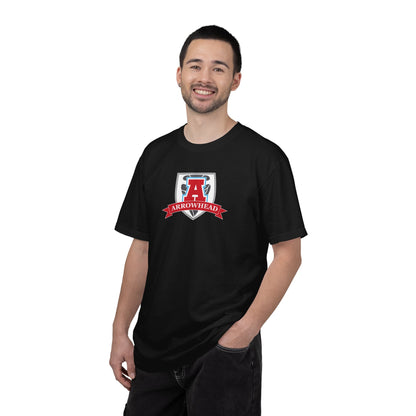 Arrowhead Shield T-Shirt — Retro Athletic Logo Tee