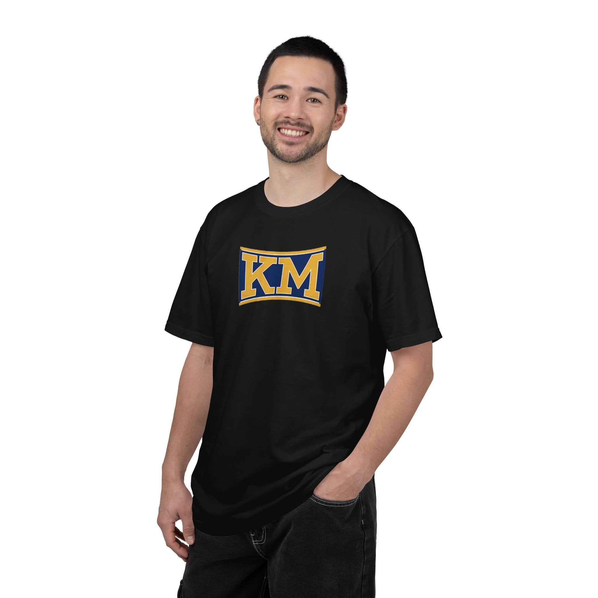 KM Retro Collegiate T-Shirt — Vintage Logo Graphic Tee