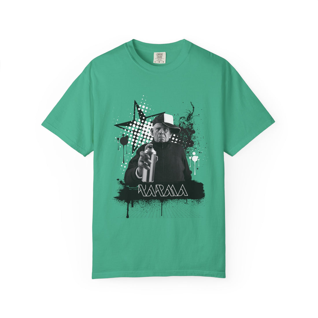 Karma Graphic Tee — Vintage Grunge Music Portrait T-Shirt