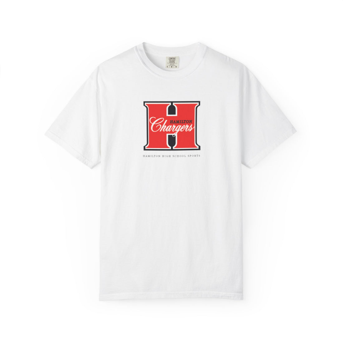 Chargers H Letter Graphic T-Shirt — Retro Varsity School Logo Tee