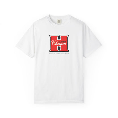 Chargers H Letter Graphic T-Shirt — Retro Varsity School Logo Tee