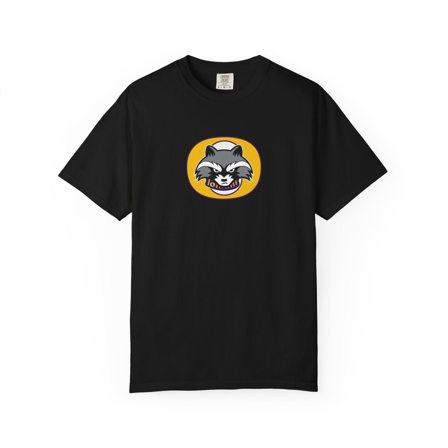 Raccoon Logo T-Shirt — Cute Retro Animal Graphic Tee