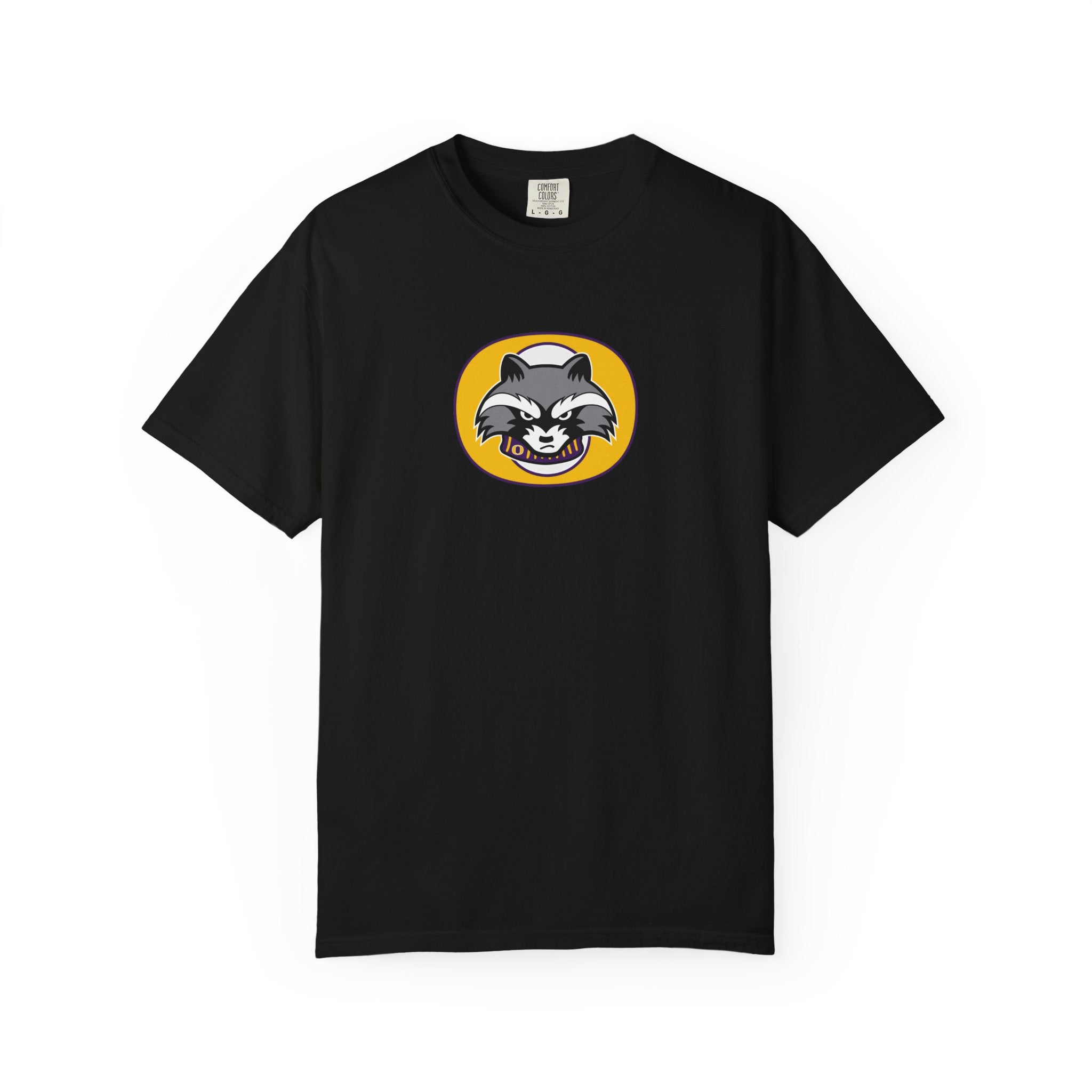 Raccoon Logo T-Shirt — Cute Retro Animal Graphic Tee