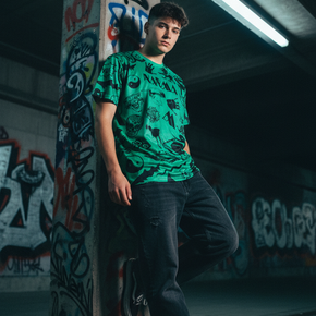 All Over Front Green Shirt