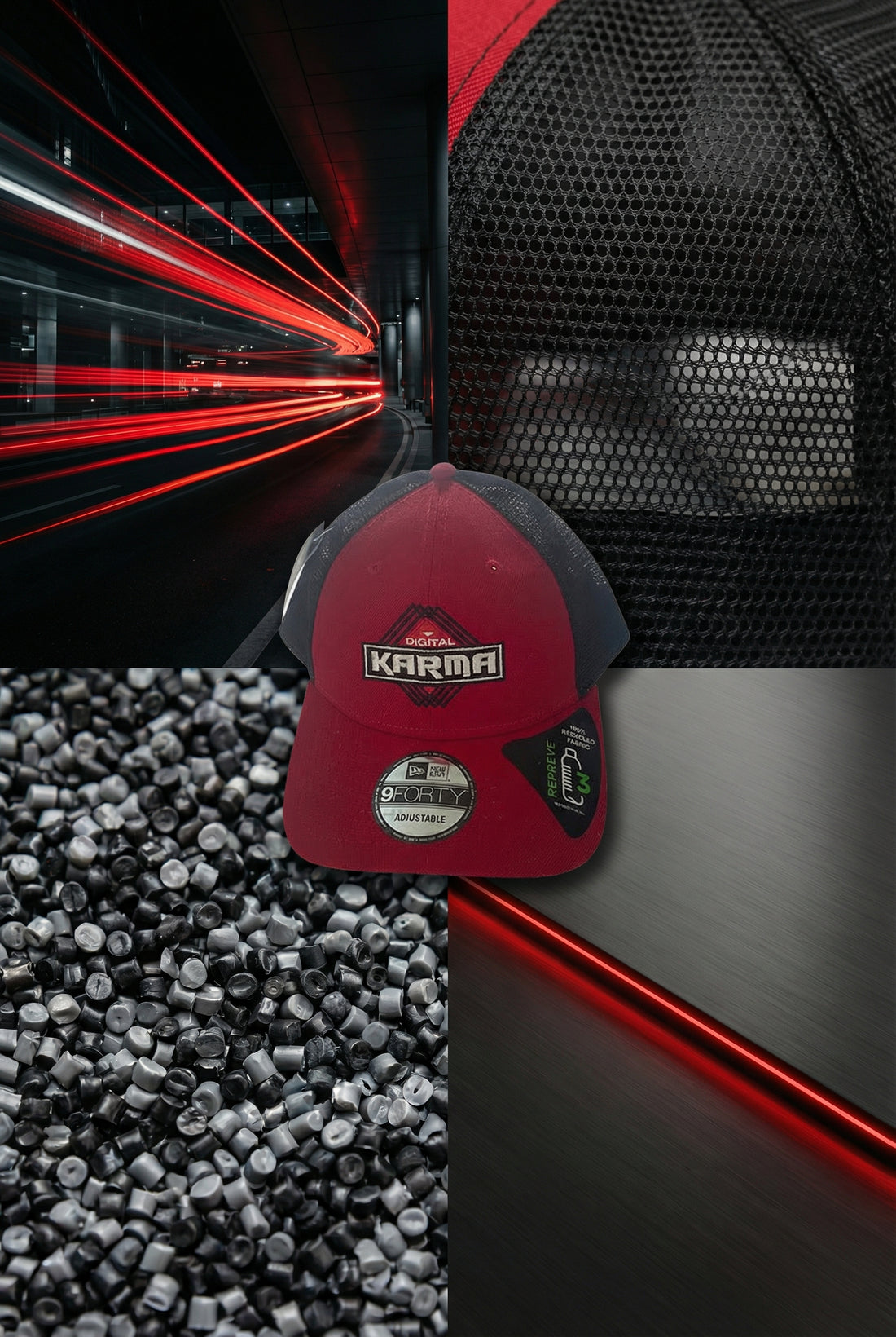 Digital Karma Black and Red Model Hat