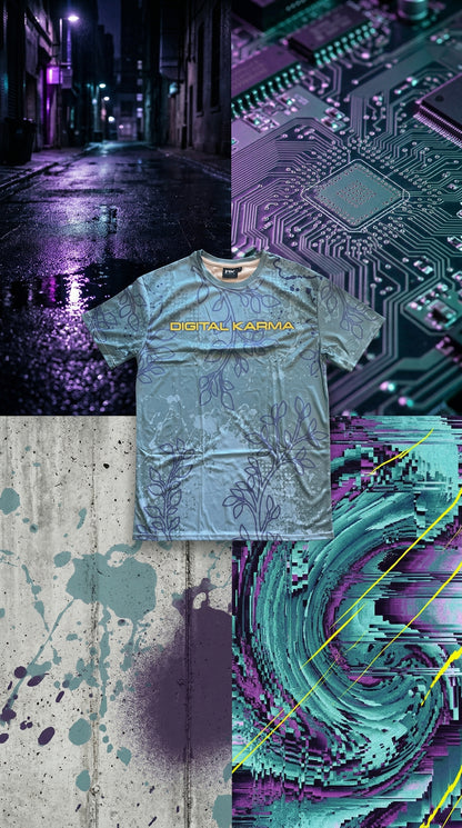 Light blue leaf shirt