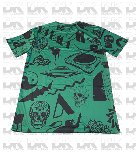 All Over Front Green Shirt