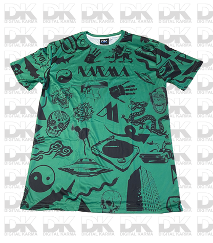 All Over Front Green Shirt