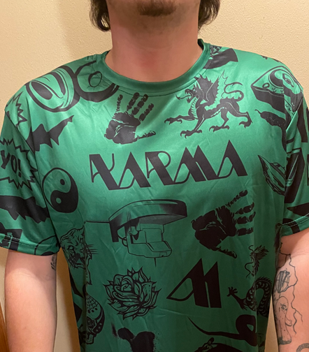 All Over Front Green Shirt