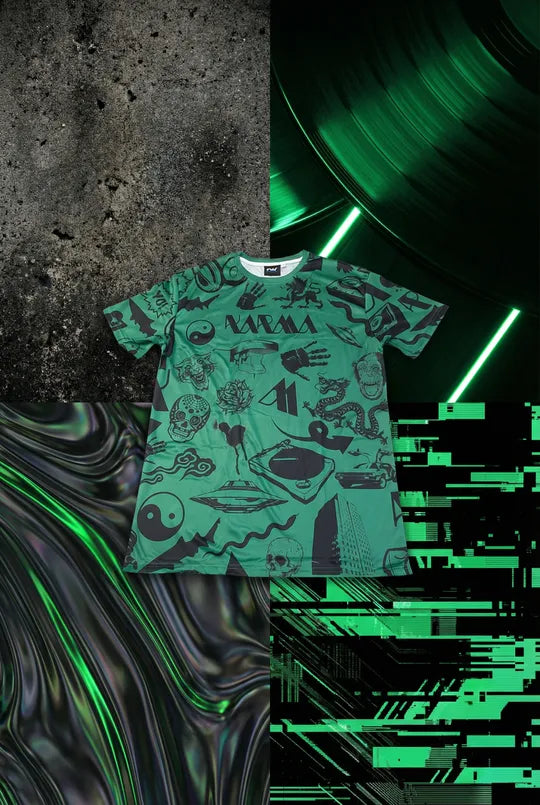 All Over Front Green Shirt